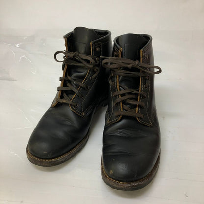 レッドウィング 9060 ベックマン フラットボックス レースアップ レザーブーツ ブラック US8.5D 茶芯 アメリカ製 RED WING 約26.5cm【AFD14】