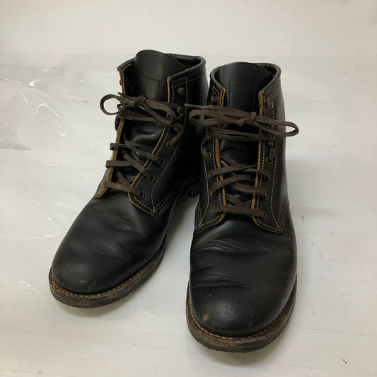 レッドウィング 9060 ベックマン フラットボックス レースアップ レザーブーツ ブラック US8.5D 茶芯 アメリカ製 RED WING 約26.5cm【AFD14】