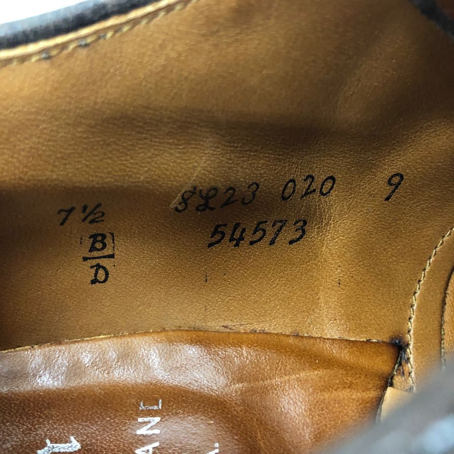 オールデン トゥモローランド 別注 レザーシューズ Vチップ 54573 ブラウン メンズ サイズ7.5 ALDEN TOMORROWLAND 約25.5cm【AFC6】