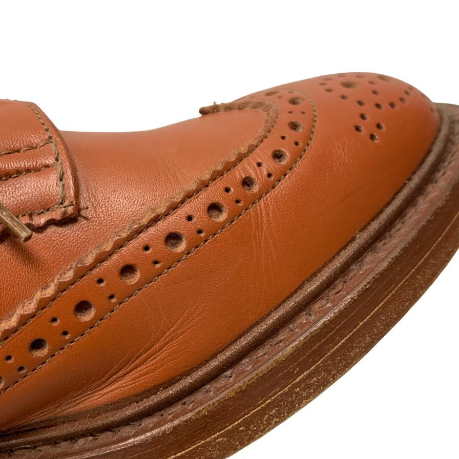 トリッカーズ レザーシューズ カントリー ウイングチップ バートン M5633 メンズ サイズ9.5 ブラウン Tricker’s BOURTON ビジネスシューズ 約28.0cm【LA】【中古】