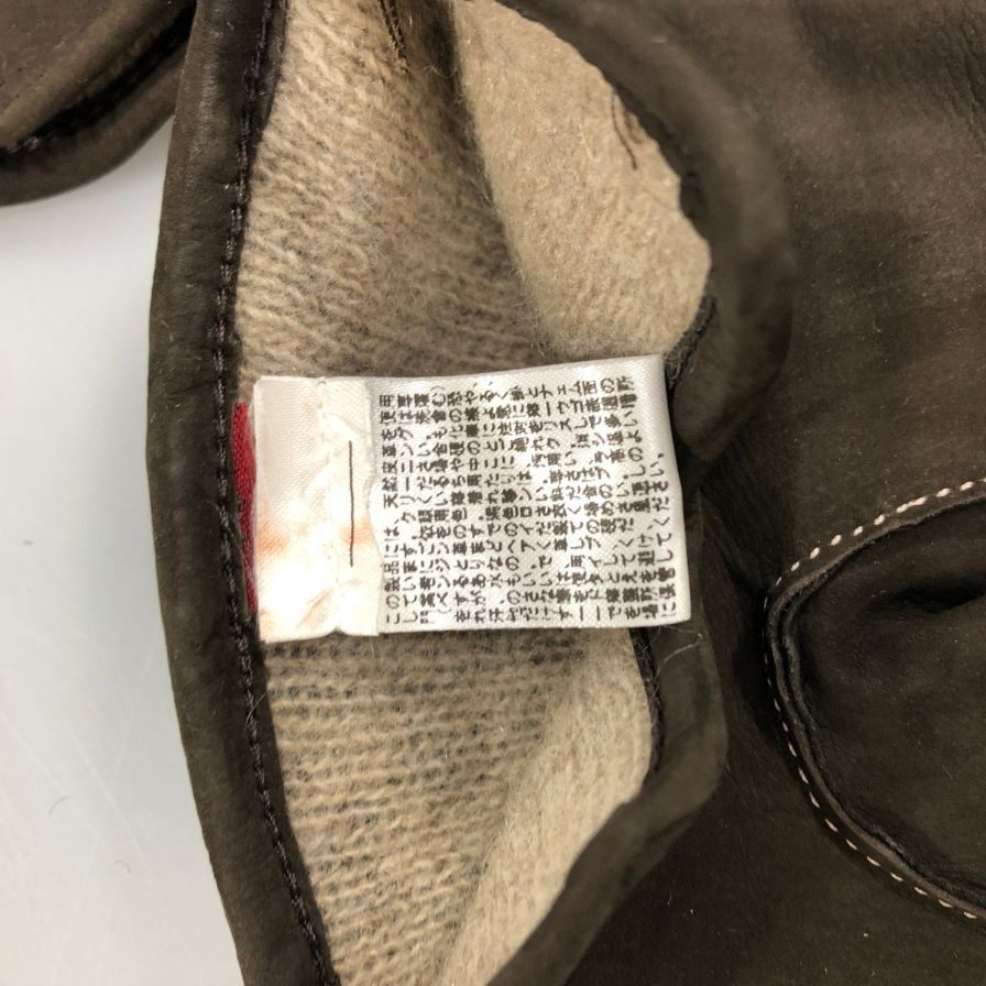 カリデイ 革 手袋 レザーグローブ ナッパレザー ユニセックス サイズ8 ブラウン CARIDEI