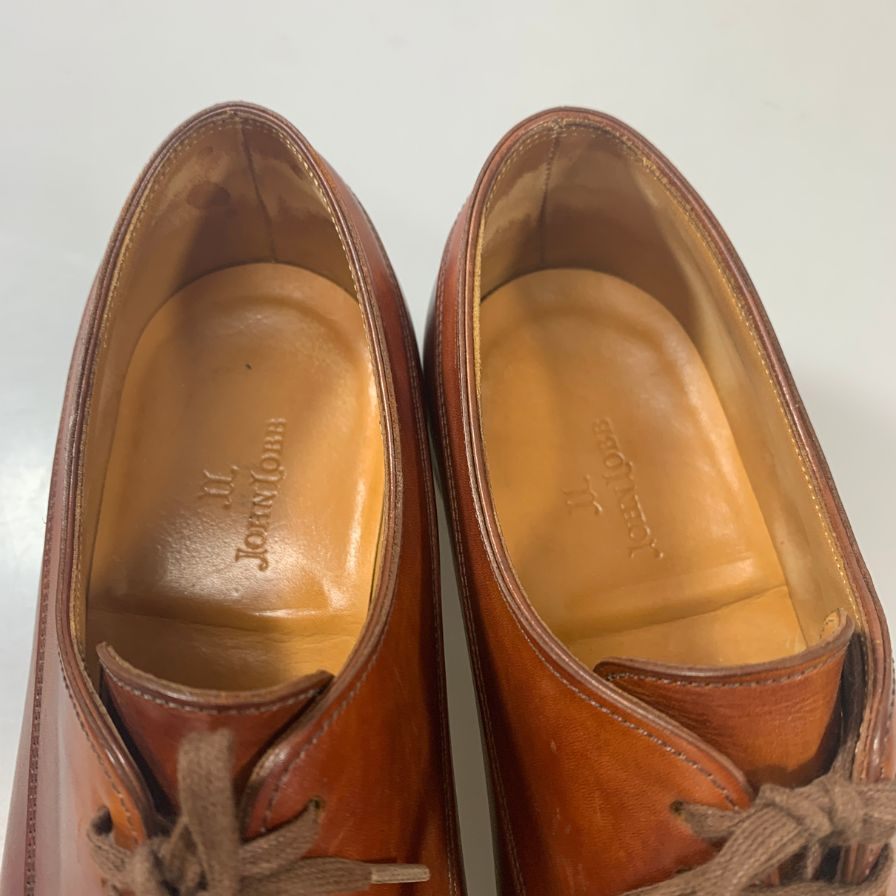 ジョンロブ レザーシューズ プレーントゥ イヤーモデル 2003 サイズUK6.5E ブラウン JOHN LOBB ビジネスシューズ 約24.5cm【LA】【中古】