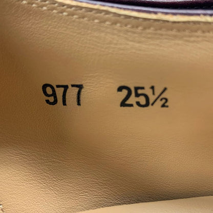スコッチグレイン レザーシューズ ダブルモンク モデナ 977 ミュージアムカーフ メンズ ボルドー サイズ25.5 scotch grain 約25.5cm【AFD9-2】