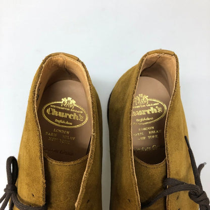 チャーチ ライダー チャッカブーツ 5都市 81ラスト スエード ベージュ サイズUK65F ラスト81 Church ブーツ 約25.0cm【LA】【中古】