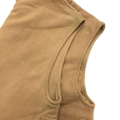 中古◆バルマン ノースリーブパーカー ジップアップ サイドロゴ ベージュ メンズ サイズXS BALMAIN 【AFB8】