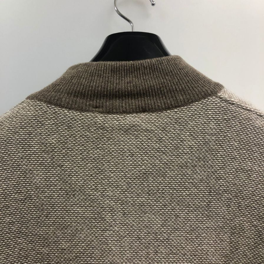 美品◆エルメネジルドゼニア ニットセーター ウール ハイネック ブラウン系 サイズ50 メンズ Ermenegildo Zegna 【AFA18】