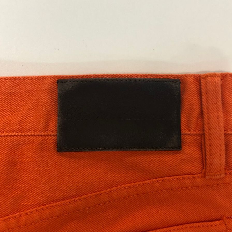ラルフローレン デニムパンツ パープルレーベル レザータグ メンズ オレンジ  サイズ29/32 RALPH LAUREN 【AFB19】