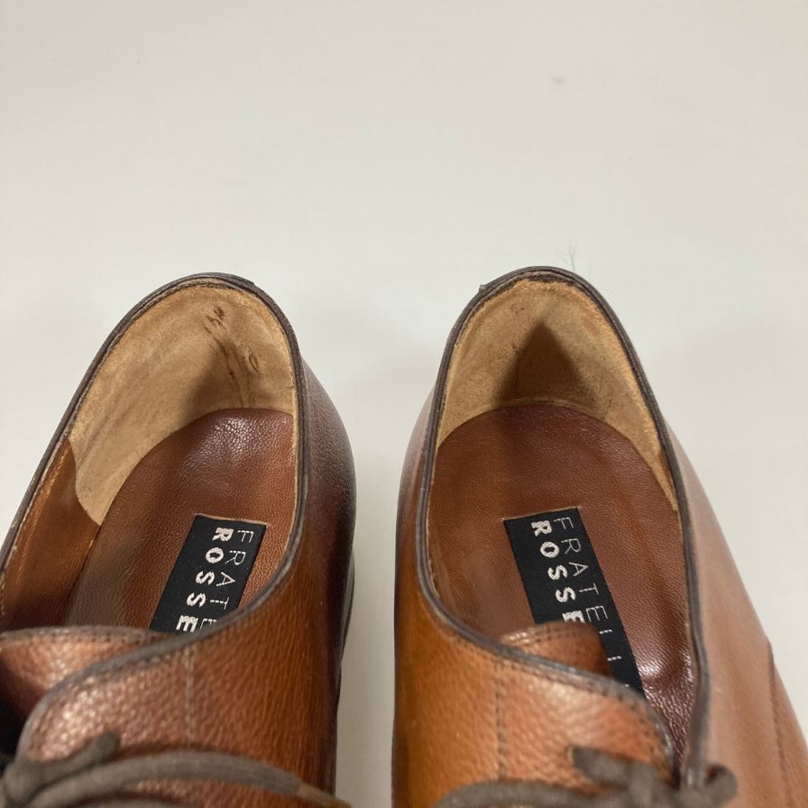 フラテッリロセッティ ストレートチップ ダービー 14789 グレインレザー ブラウン サイズ8 メンズ FRATELLI ROSETTI 約27.0cm【PTM】