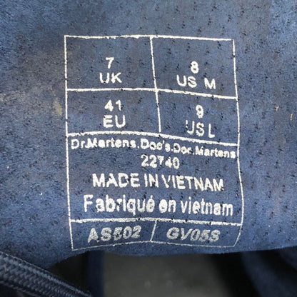 ドクターマーチン ブーツ 8ホール レースアップ ヌバック 22740 ブルー メンズ サイズUK7 Dr.Martens 約26.0cm【AFD1】