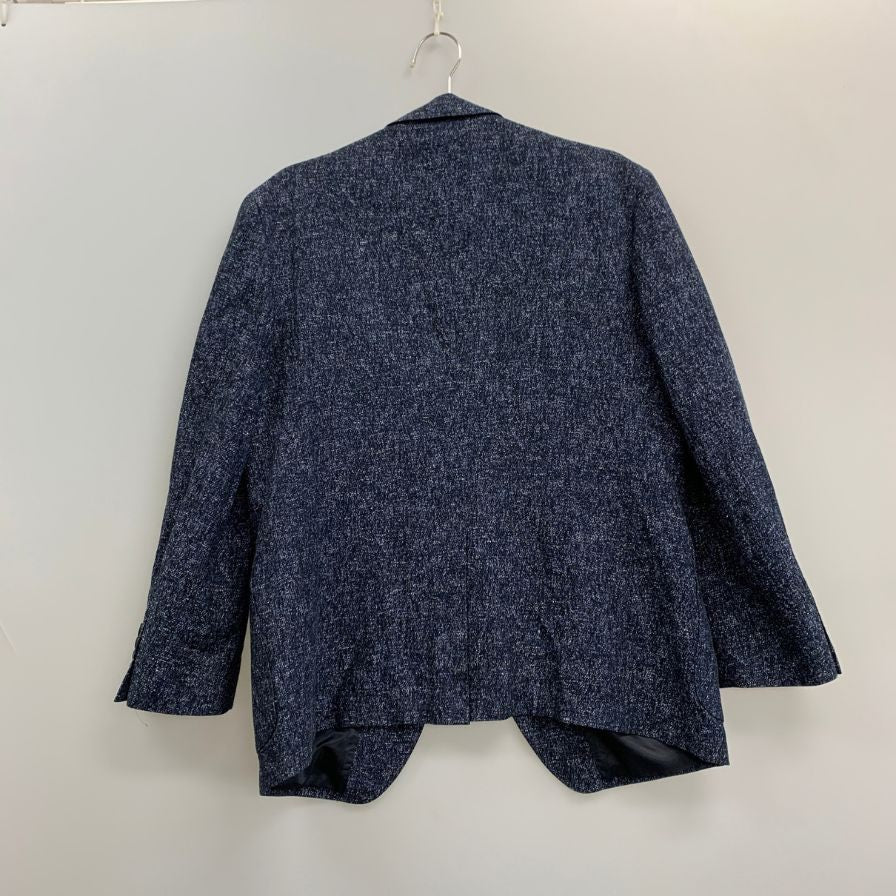 極美品◆ダーバン FORTEX生地 2Bジャケット ツイード メンズ サイズ記載なし ブルー STUDIO by D'URBAN 【AFB26】