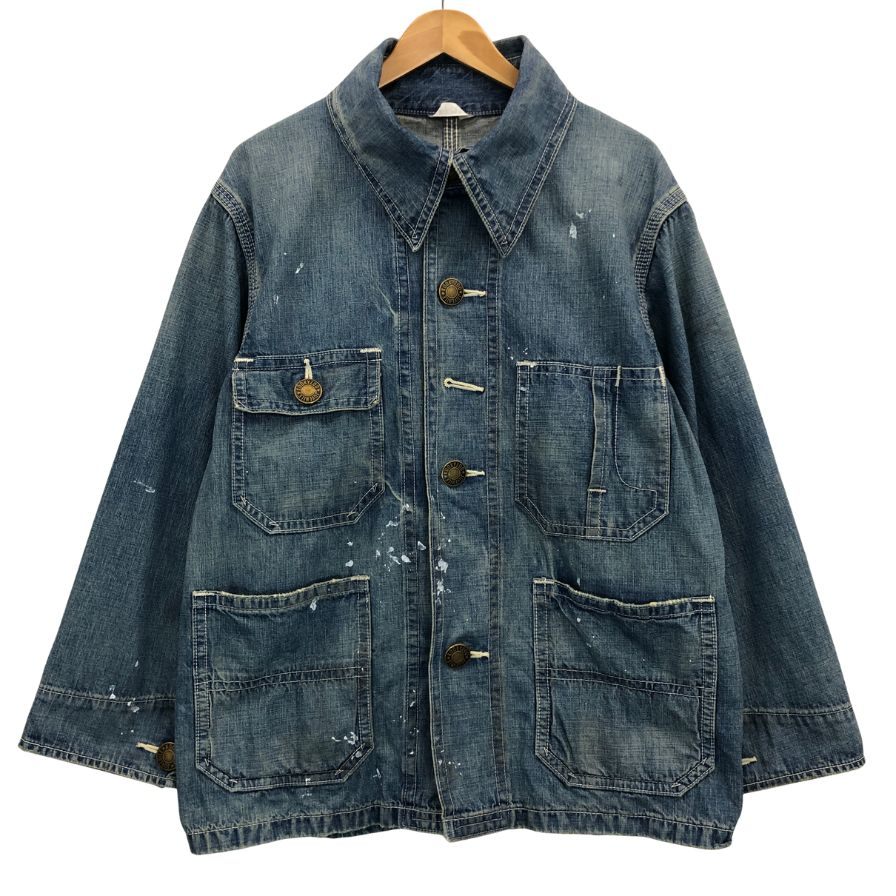 極美品◆クーキー ズー カバーオール UVENILE COVER ALL WASHED J0048 ブルー系 メンズ サイズ0  KOOKY ZOO 【AFB25】