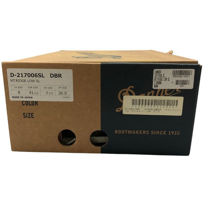 ダナー レザーシューズ D217006SL マウンテンライト ロー 本革 レースアップ ブラウン メンズ サイズ26cm Danner MT.RIDGE LOW 約26.0cm【AFD8】
