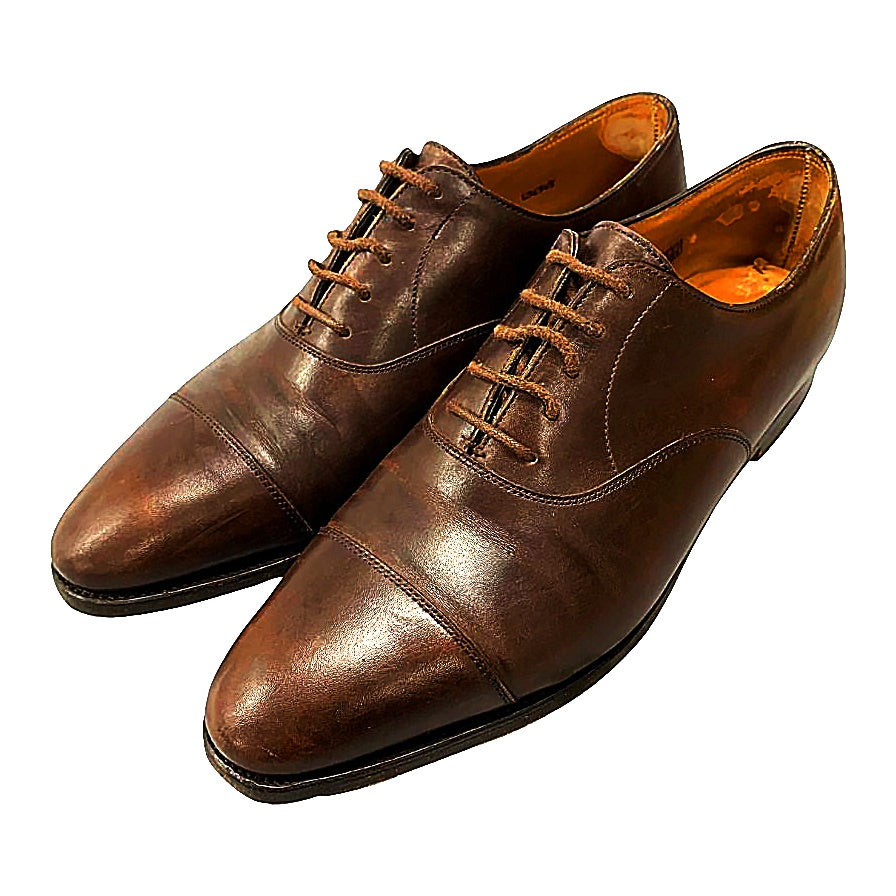 中古◆ジョンロブ レザーシューズ シティ2 7000ラスト メンズ サイズ6E ブラウン John Lobb City2 約24.5cm【AFD14】