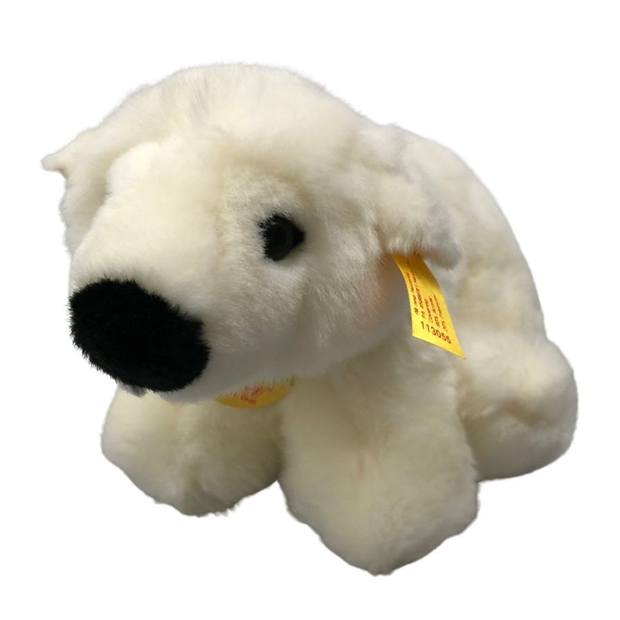 シュタイフ ぬいぐるみ シロクマ ポーラー ベア 22cm steiff【AFB54】【中古】