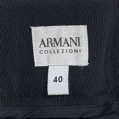 アルマーニ コレツィオーニ ノープリーツパンツ サイドジップ ウール レディース サイズ40 ブラック  ARMANI COLLEZIONI 【AFB13】