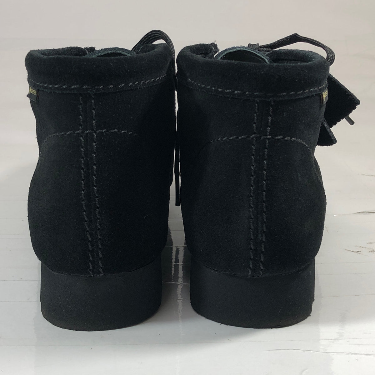 クラークス ワラビーブーツ スエード ゴアテックス メンズ ブラック UK6.5G CLARKS 約24.5cm【AFD15】