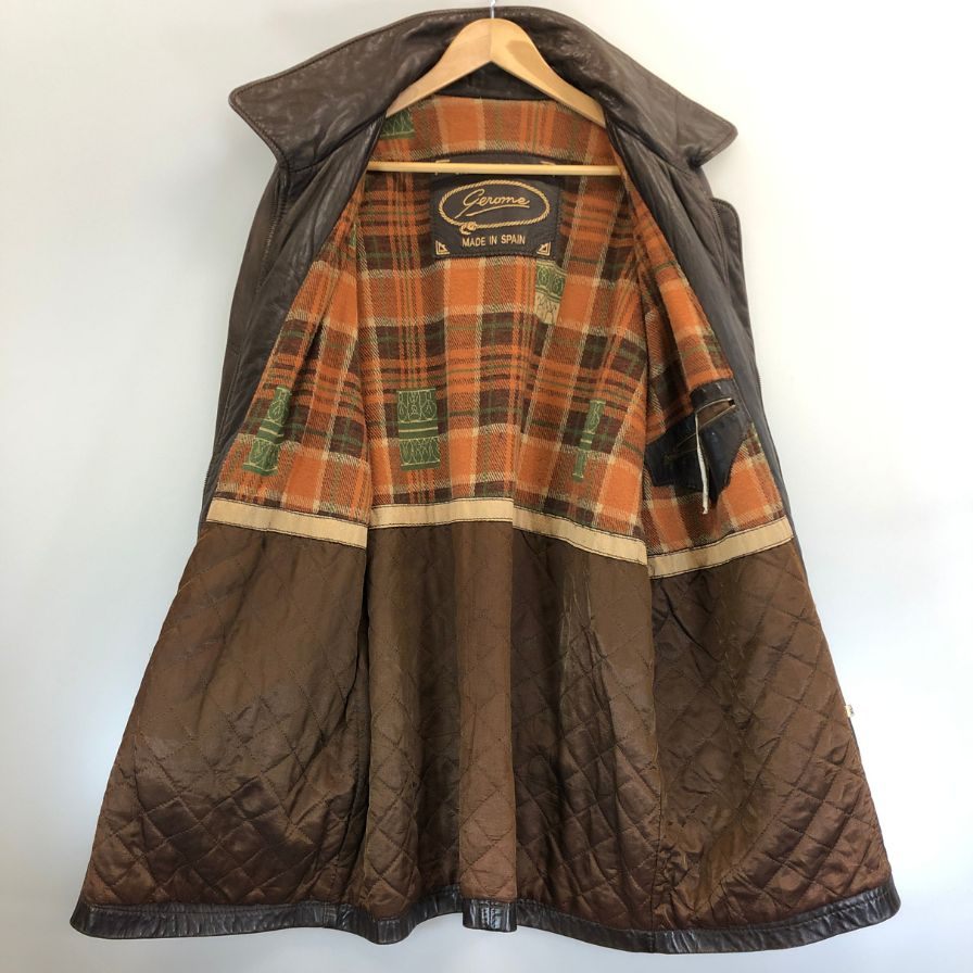 中古■ゲロム レザージャケット メンズ ブラウン サイズXL GEROME 【AFA7】
