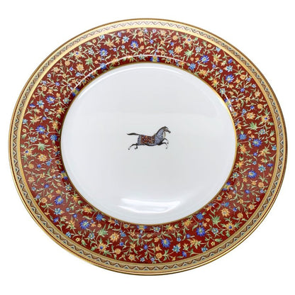 エルメス プレート シュヴァルドリアン ホース ホワイト 約26㎝ HERMES 2枚セット【AFI28】【中古】