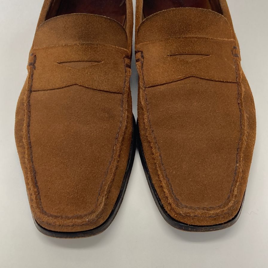 カーシュー ドライビングシューズ  スエード ブラウン サイズ6 メンズ CAR SHOE 約25.0cm【AFC53】