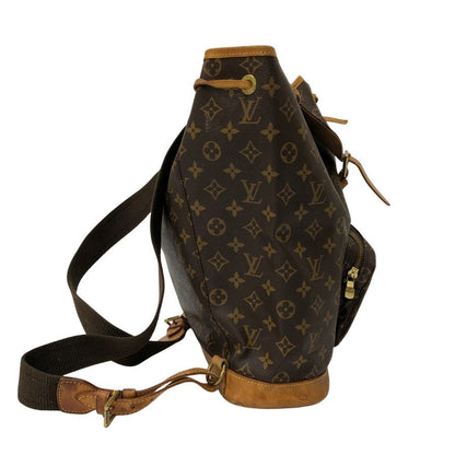 ルイヴィトン リュック モンスリGM M51135 モノグラム 巾着型 ブラウン LOUIS VUITTON【AFE9】