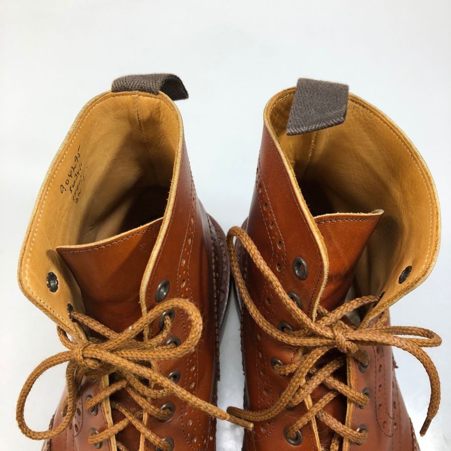 トリッカーズ M5634 ストウ カーフ メンズ ベージュ UK8.5  Tricker's ビジネスシューズ 約26.5cm【LA】【中古】