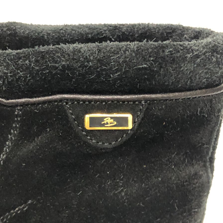 バルマン スウェード サイドジップブーツ ブラック サイズ8.5  BALMAIN 約26.5cm【AFC43】