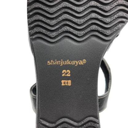 新宿屋 レザーパンプス オーストリッチ 4500-075 ブラック 22.0cm レディース shinjukuya 約22.0cm【7-5】