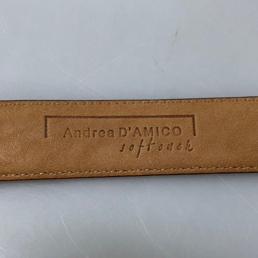 アンドレアダミコ ダブルリング ベルト サイズ105/130 オレンジ andrea d amico【AFI14】