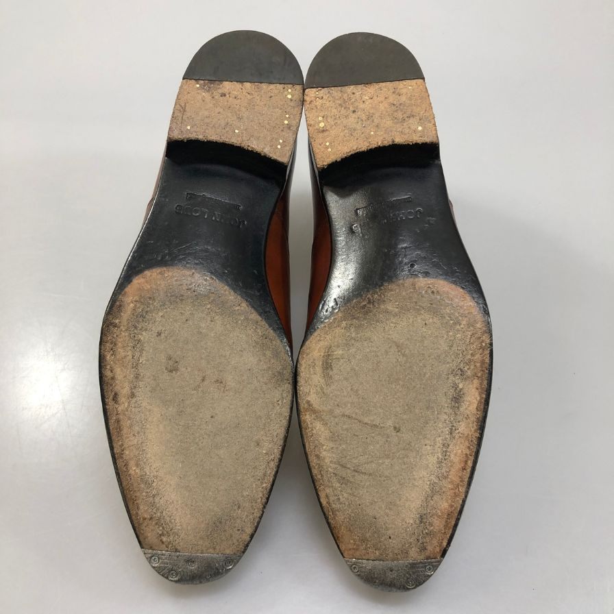 ジョンロブ レザーシューズ フィリップ2 パンチドキャップトゥ カーフ 7000ラスト ブラウン メンズ サイズUK6E JOHN LOBB Philip II ビジネスシューズ 約25.0cm【LA】【中古】