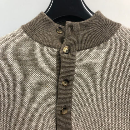 美品◆エルメネジルドゼニア ニットセーター ウール ハイネック ブラウン系 サイズ50 メンズ Ermenegildo Zegna 【AFA18】