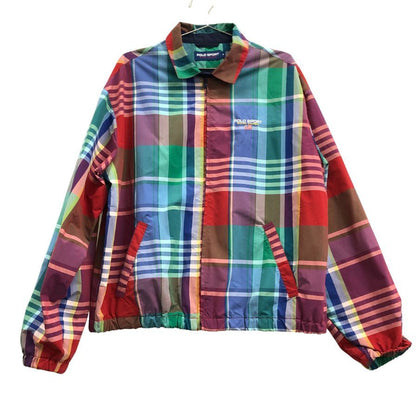 中古◆ラルフローレン ポロスポーツ 国内正規 スイングトップ マドラスチェック ブルゾン メンズ サイズM マルチカラー  RALPH LAUREN POLO SPORTS 【AFB34】
