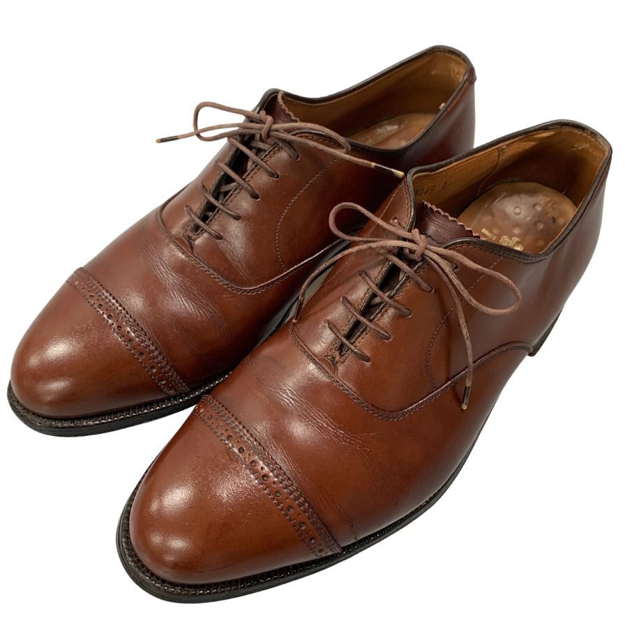 オールデン レースアップシューズ 900 パンチドキャップ カーフ ブラウン メンズ サイズ7.5 Alden 約25.5cm【AFD14】