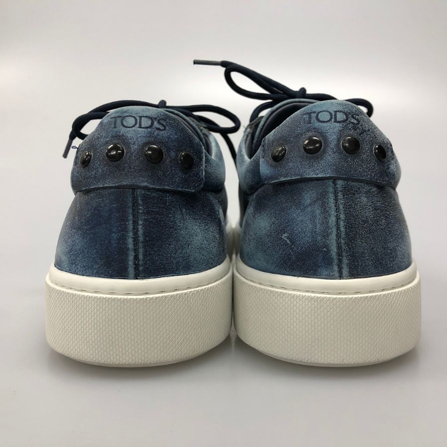 トッズ スニーカー デニム生地 メンズ サイズ5  ブルー系 TODS 約23.5cm【AFC45】