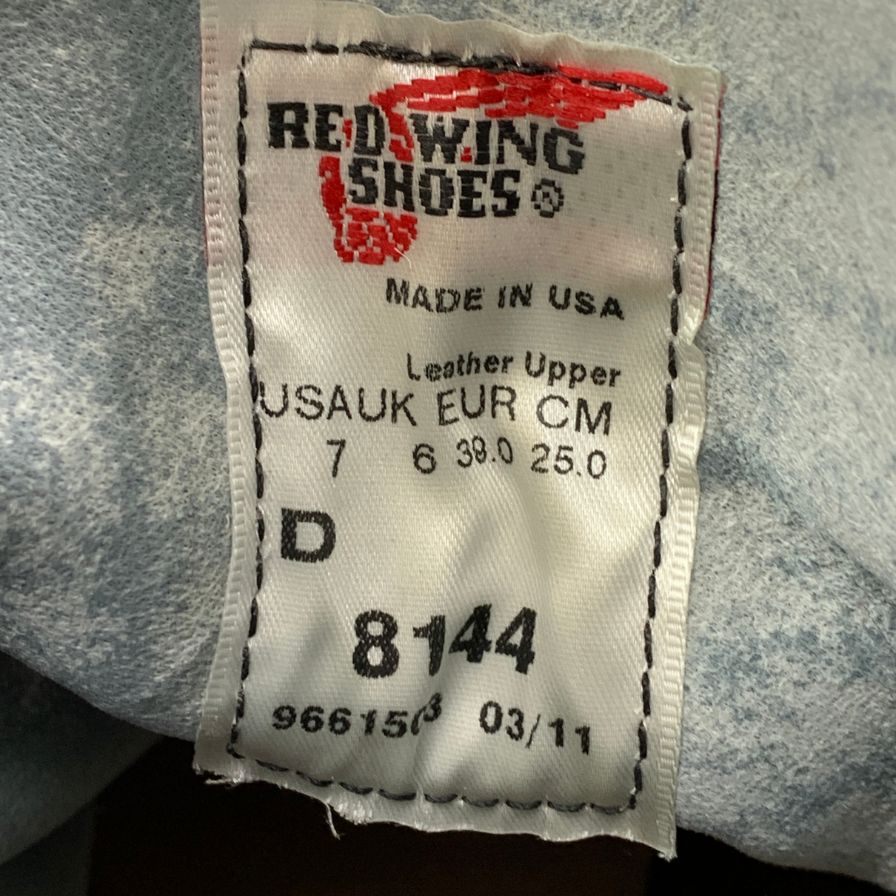 レッドウィング ブーツ 8144 アイリッシュセッター スエード ブルー メンズ サイズUS7D REDWING 約25.0cm【AFD6】