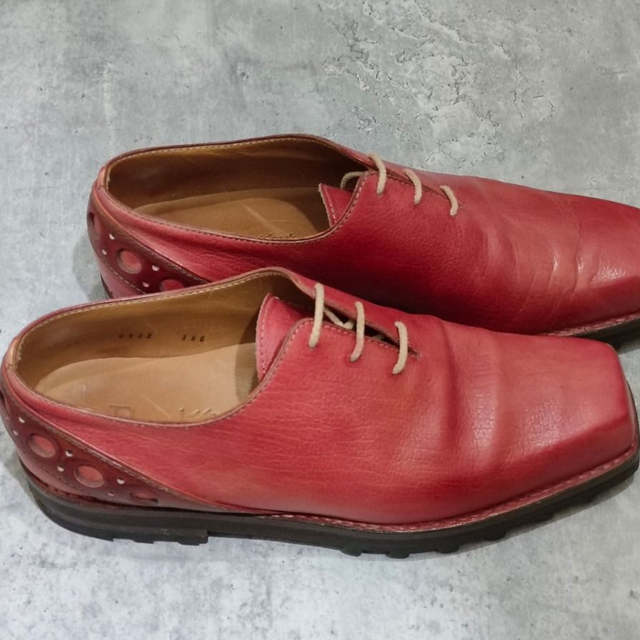 ベルルッティ レザーシューズ ウルテマ ホールカット レッド系 サイズUK6.5 BERLUTI ビジネスシューズ 約25.5cm【LA】【中古】
