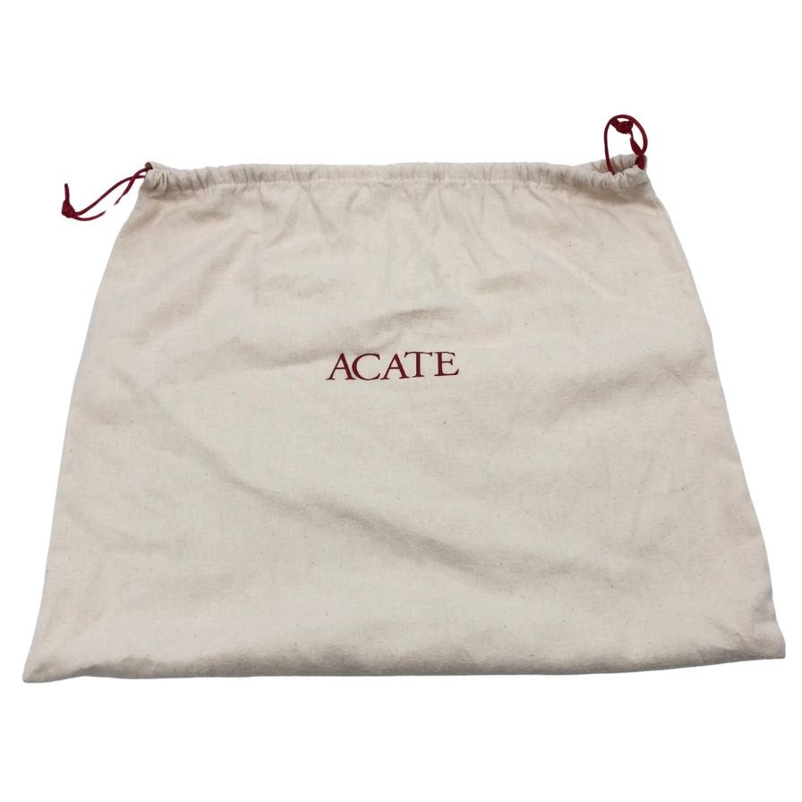 アカーテ フラップクラッチバッグ レザー ベージュ メンズ ACATE【AFE4】