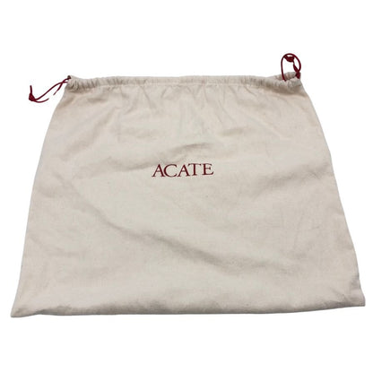 アカーテ フラップクラッチバッグ レザー ベージュ メンズ ACATE【AFE4】