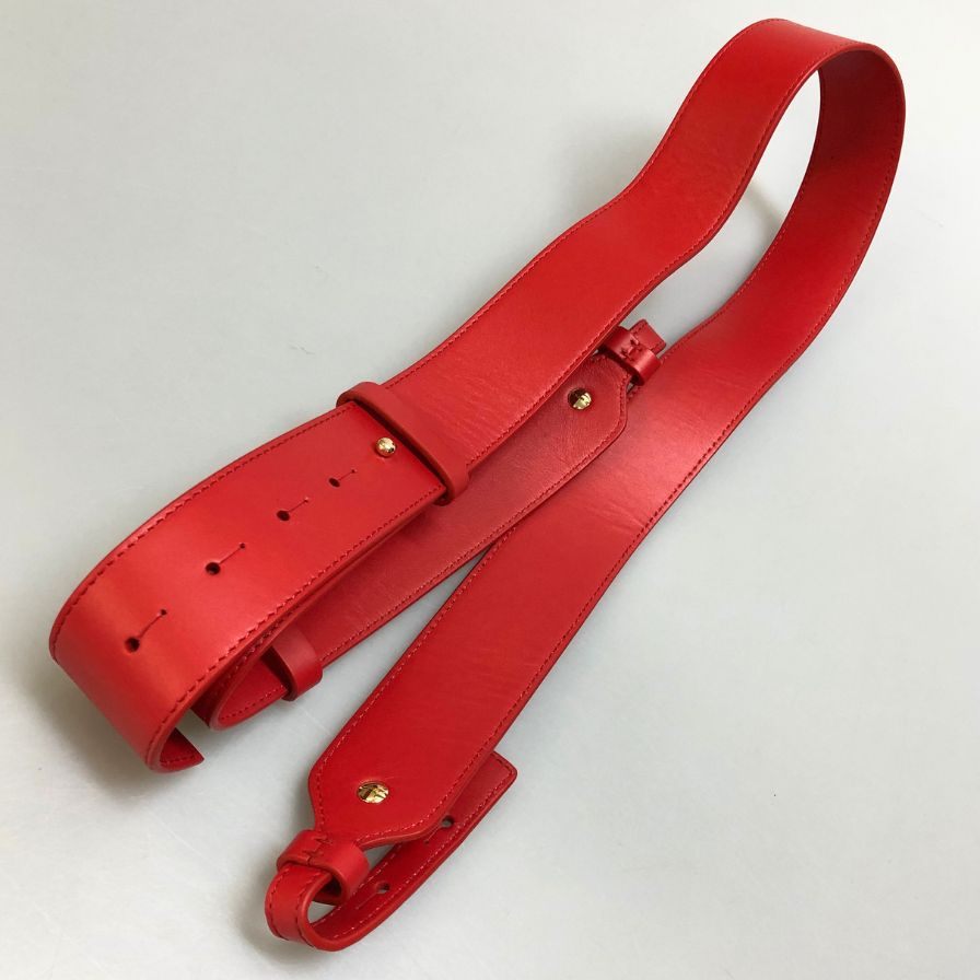 ジョルジオ アルマーニ レザー ショルダーバッグ  レッド GIORGIO ARMANI【AFE12】