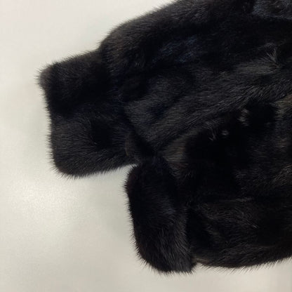 中古◆ドナルド ブルックス ミンクコート サイズ13号 ブラック系 レディース 毛皮 ファーコート アウター DONALD BROOKS 【AFA19】