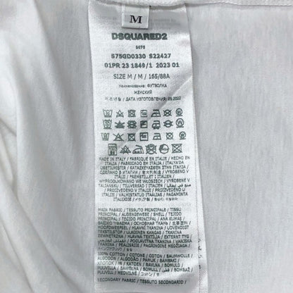 新品同様◆ディースクエアード ツインズラビット Tシャツ メンズ サイズＭ ホワイト DSQUARED2 【AFB8】