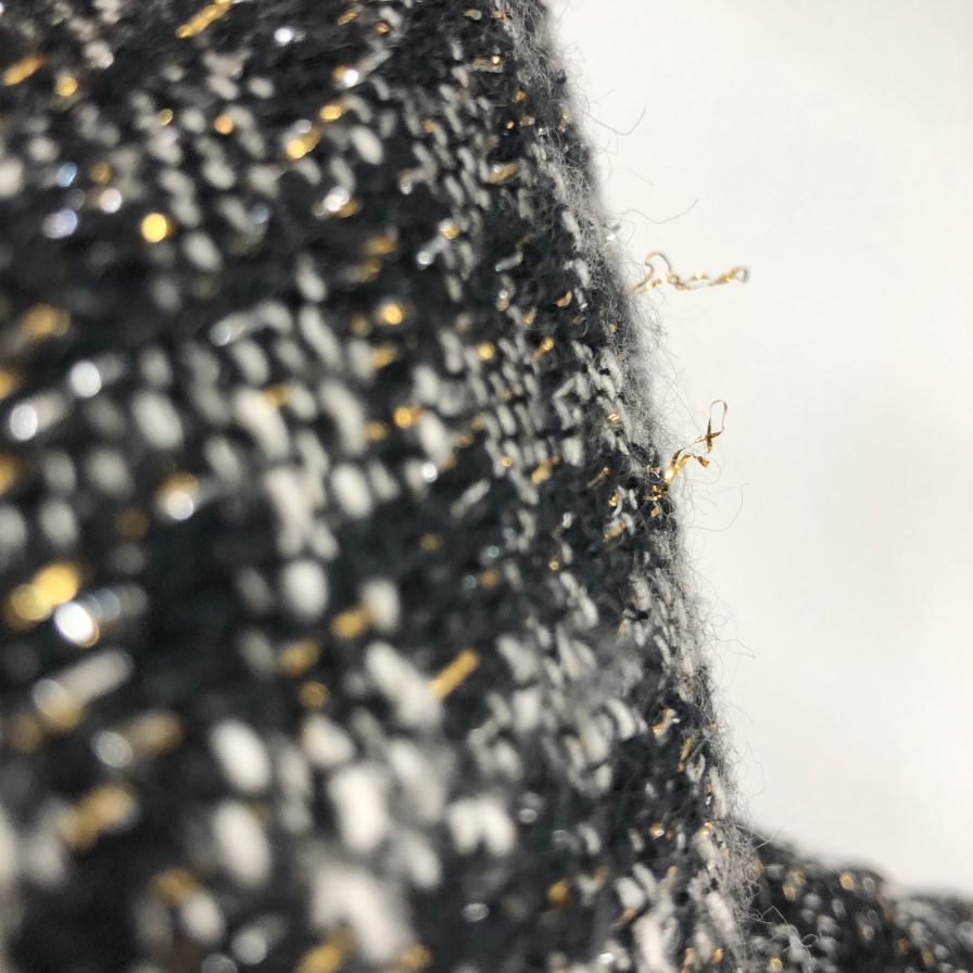 中古◆レッドヴァレンティノ ペプラム ツイード ジャケット ブラック サイズ42 RED VALENTINO 【AFB36】