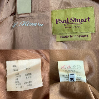 中古◆ポールスチュアート バルカラーコート 90S 英国製 ベージュ メンズ サイズ36 Paul Stuart 【AFA23】