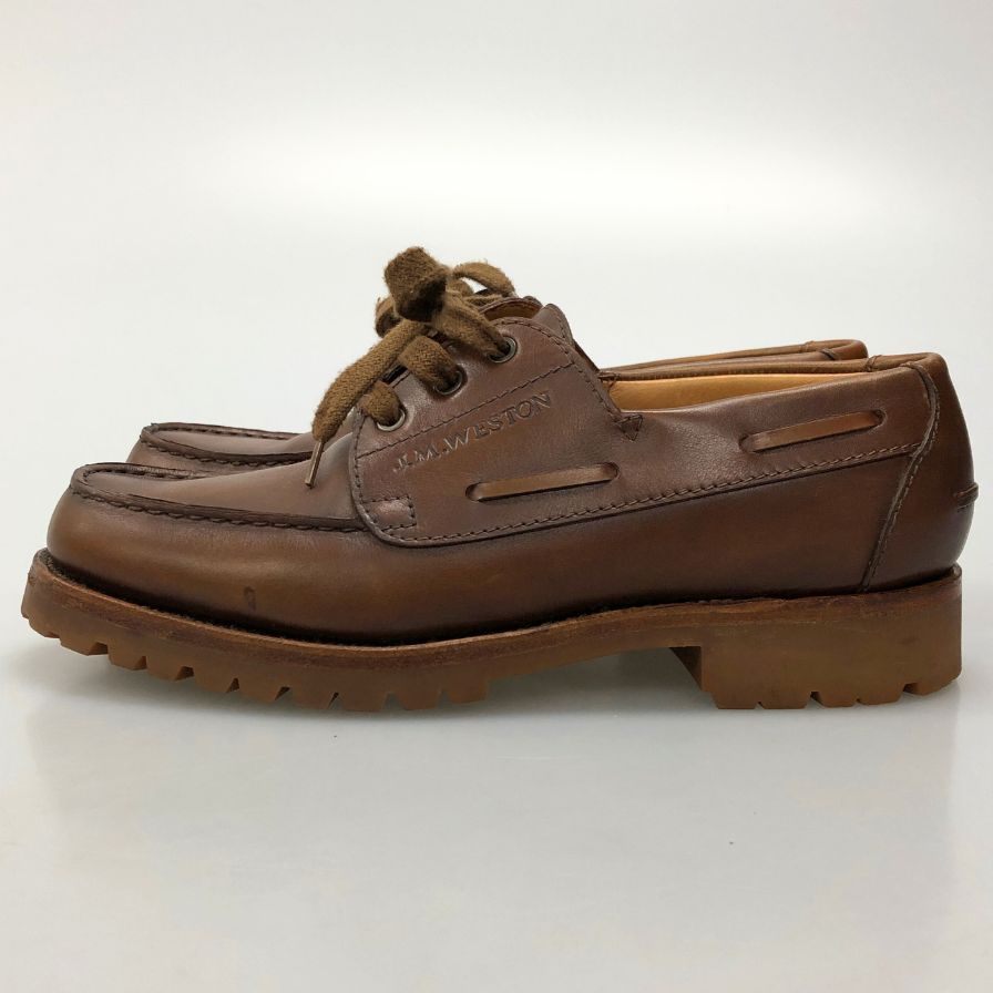 ジェイエムウエストン レザーシューズ ヨット ダービー 690 ロシアンカーフ ブラウン 4.5C  J.M.WESTON 約26.0cm【AFC6】