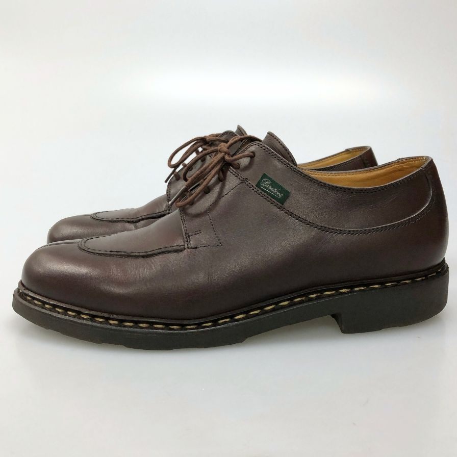 パラブーツ レザーシューズ Uチップ アヴィニョン ブラウン メンズ サイズUK7 PARABOOT AVIGNON ビジネスシューズ 約25.5cm【LA】【中古】