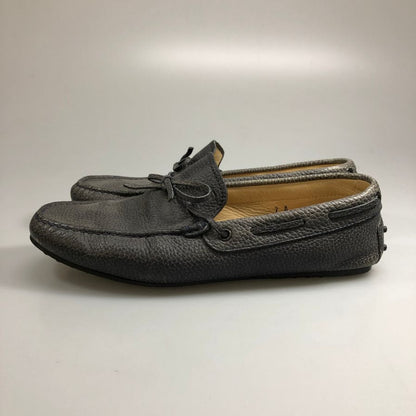 トッズ ドライビングシューズ シボ革 メンズ ネイビー サイズ7 TOD`S 約26.0cm【AFC47】