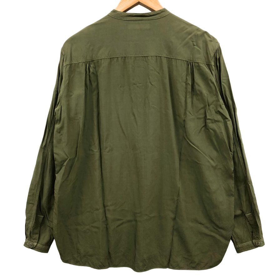 美品◆フルカウント シャツ 4074 長袖 レーヨン プルオーバー メンズ グリーン サイズフリー FULLCOUNT 【AFB42】