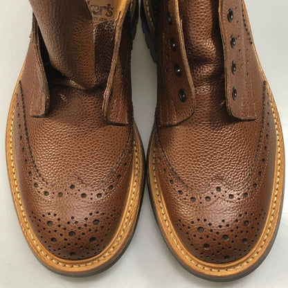 トリッカーズ ストウ カントリーブーツ ウイングチップ 947979 W5634 ブラウン UK7ハーフ Tricker’ｓ ブーツ 約26.0cm【LA】【中古】