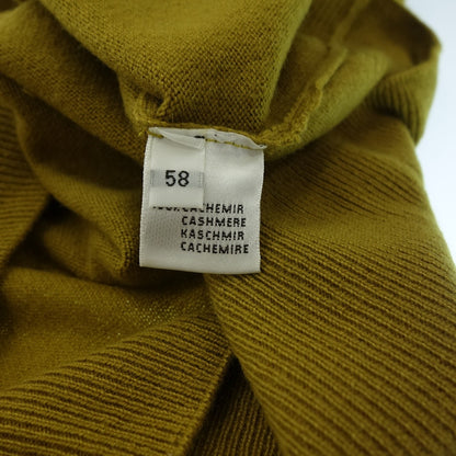 Like new ◆ Cruciani Knit V-neck Cashmere Men's Size 58 Yellow CRUCIANI [AFB27]