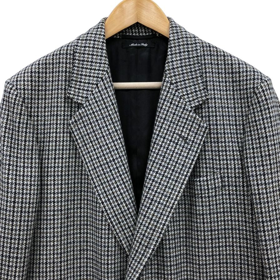 極美品◆ダンヒル ロンドン メンズ チェスターコート ウール100% イタリア製  グレー チェック サイズ52 dunhill london 【AFB42】