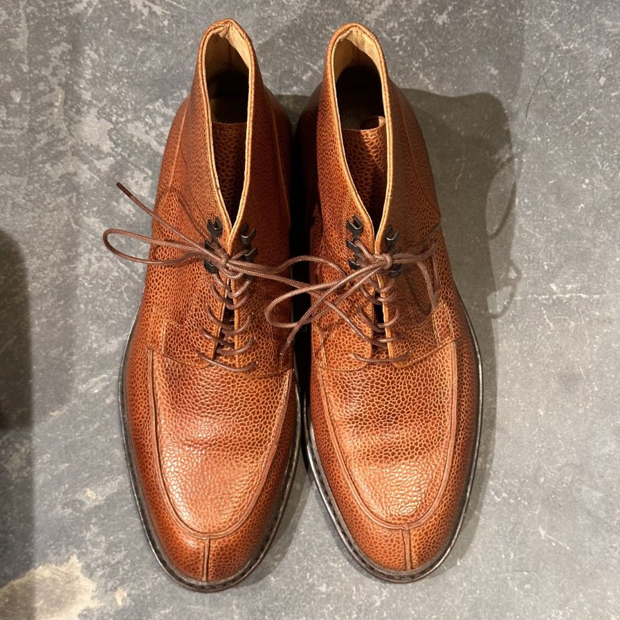 パラブーツ レザーブーツ セリニャン  Uチップ グレインレザー  ブラウン サイズUK6 メンズ PARABOOT ブーツ 約24.5cm【LA】【中古】